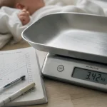 bebe 1 mois poids : balance bébé et carnet de santé