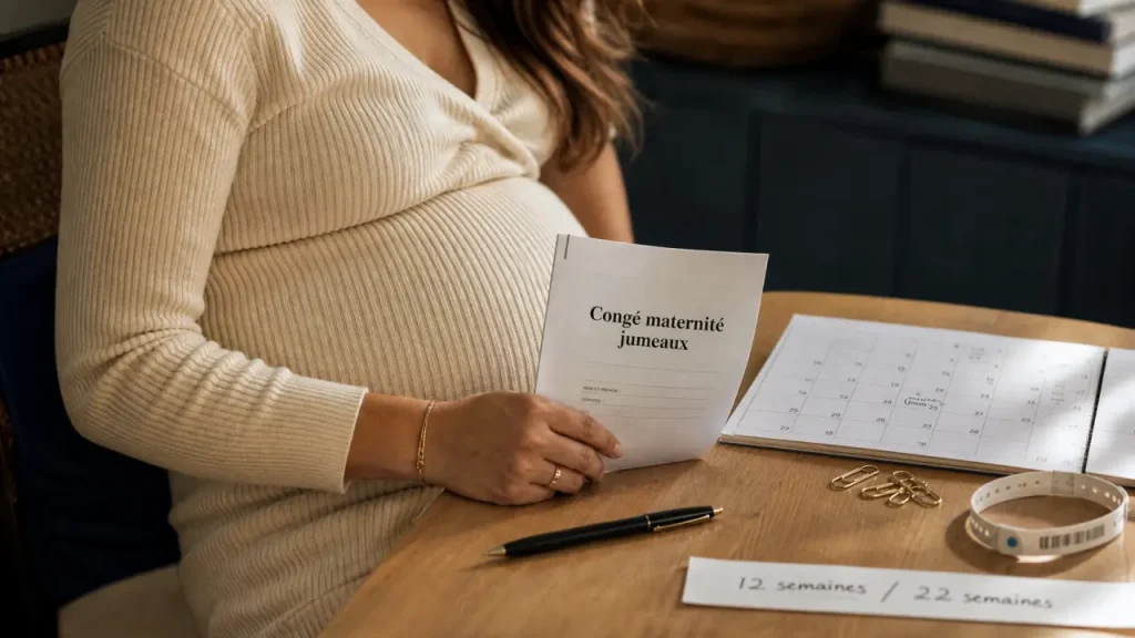 Congé maternité jumeaux : calendrier 12 semaines avant et 22 après