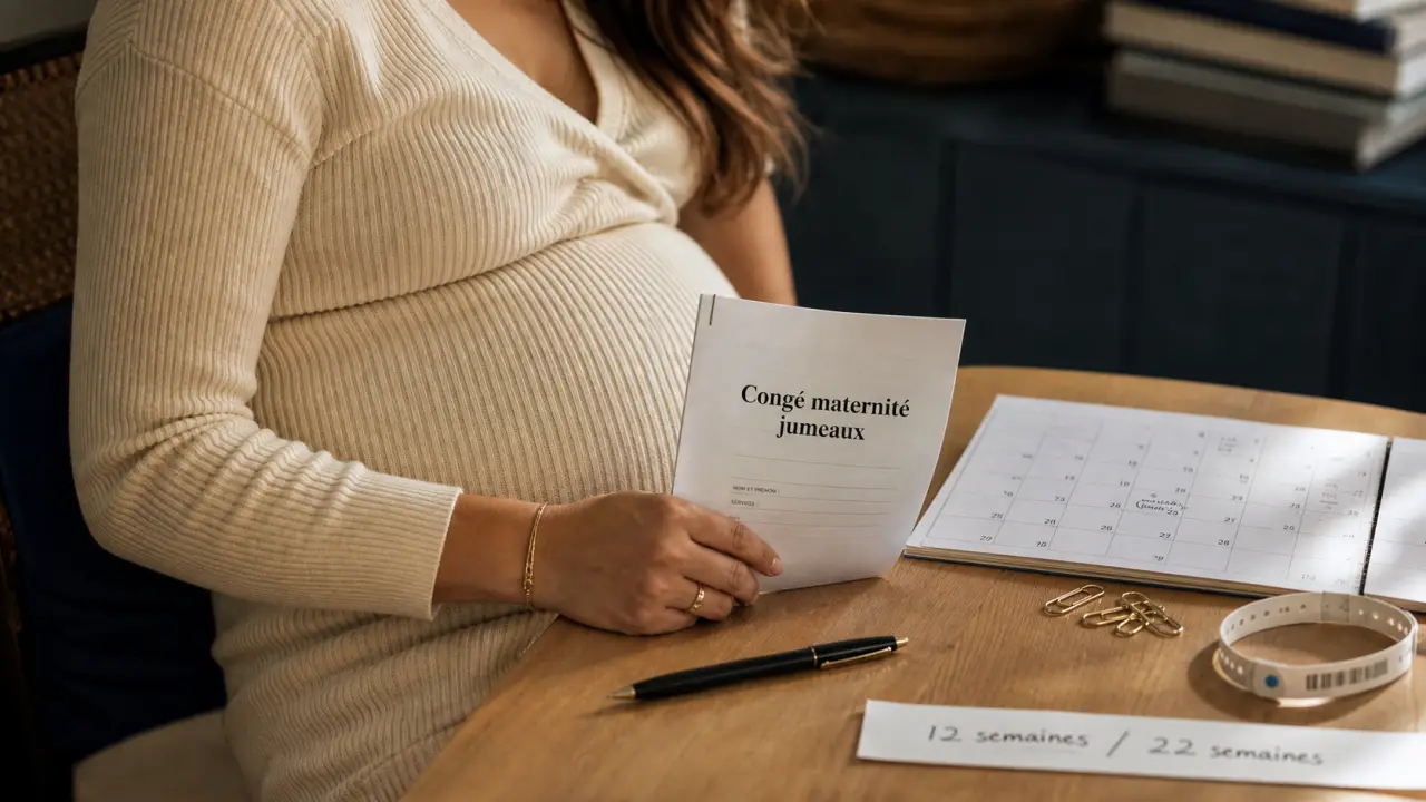 Congé maternité jumeaux : calendrier 12 semaines avant et 22 après