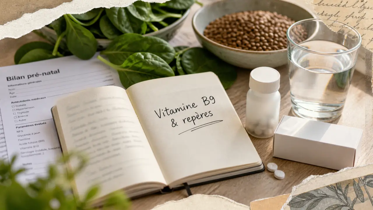 Grossesse vitamine : B9 et vitamine D avant conception (B9, D)