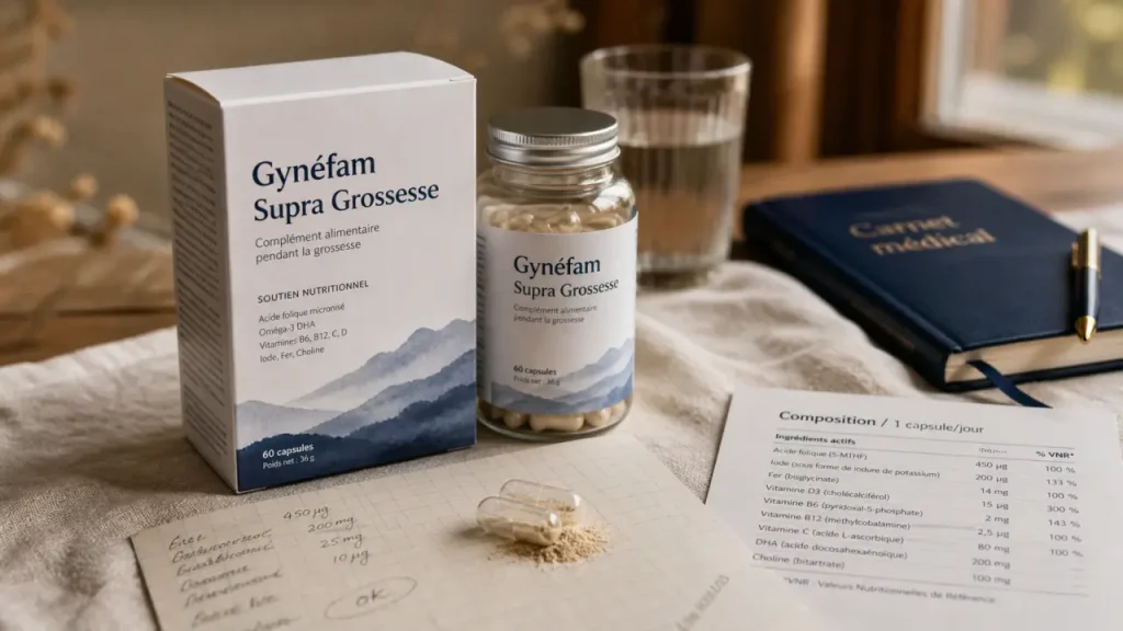 Gynefam supra grossesse : 1 capsule par jour, folates actifs et précautions thyroïde
