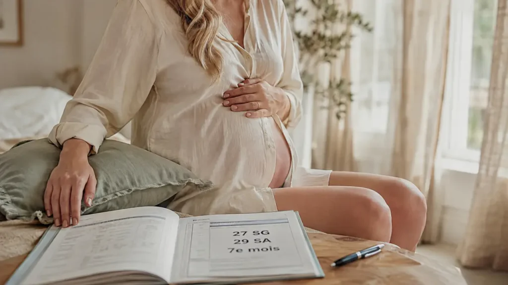 27 semaines de grossesse en mois : 29 SA, 7e mois, future maman