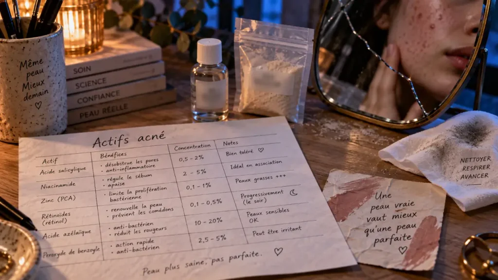 Complément alimentaire acné : choisir selon profil cutané et hormonal