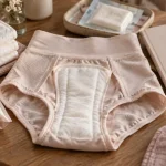 Culotte post partum à protection intégrée, coton doux et respirant